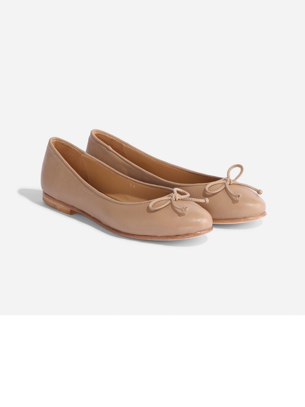 Nisolo Bea Go-To Ballet Flat with Bow - almond